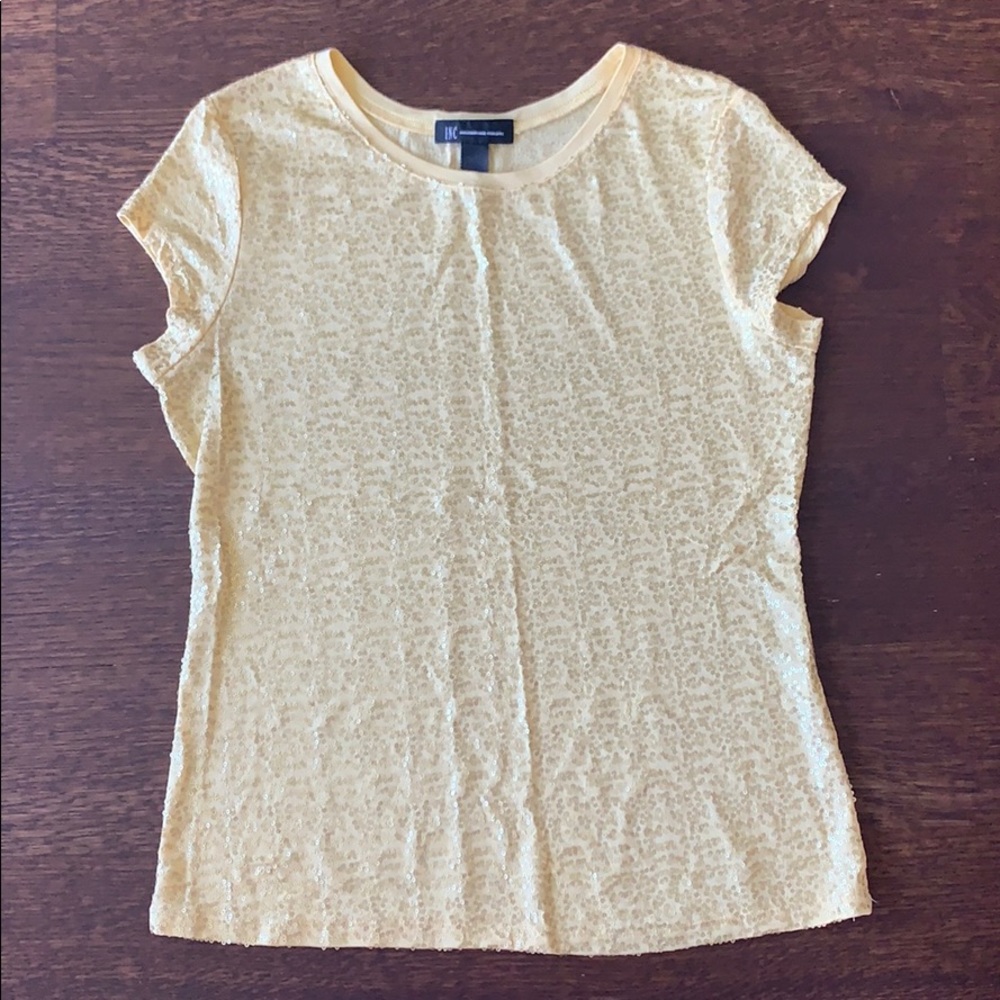 HOST PICK 🎉 INC Yellow Sequin Top